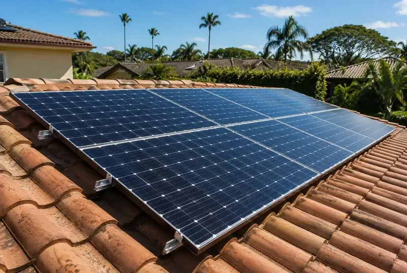 Installation de panneaux solaires à la Ronde
